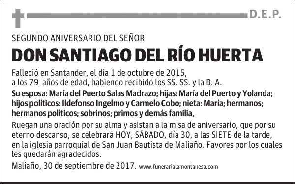 DON SANTIAGO DEL RÍO HUERTA