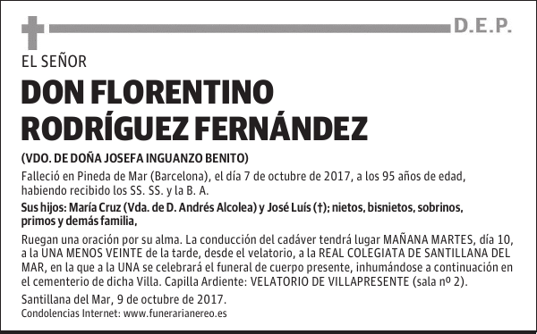 DON FLORENTINO RODRÍGUEZ FERNÁNDEZ