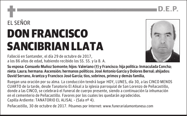 DON FRANCISCO SANCIBRIAN LLATA