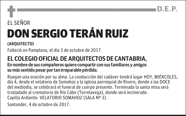 D. SERGIO TERAN RUIZ