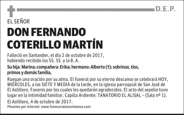 DON FERNANDO COTERILLO MARTIN