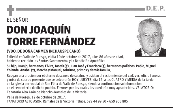 D. JOAQUIN TORRE FERNÁNDEZ