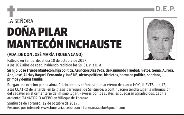 Dña. Pilar Mantecón Inchauste