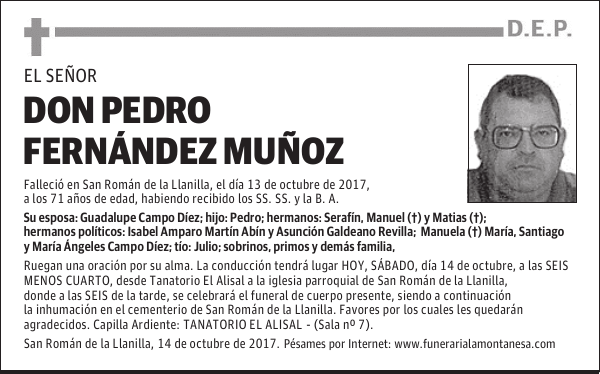 DON PEDRO FERNÁNDEZ MUÑOZ