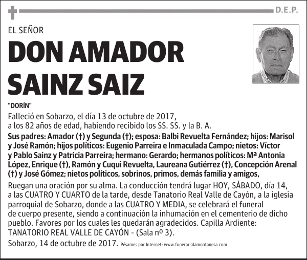 DON AMADOR SAINZ SAIZ