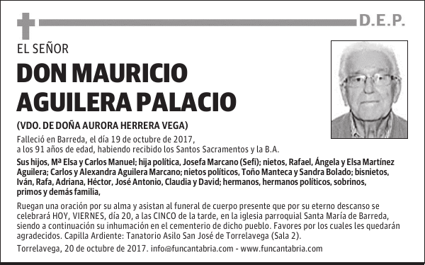 Don Mauricio Aguilera Palacio