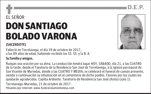 DON SANTIAGO BOLADO VARONA