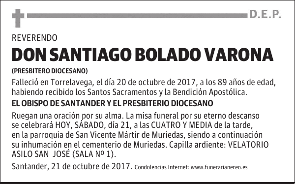 DON SANTIAGO BOLADO VARONA