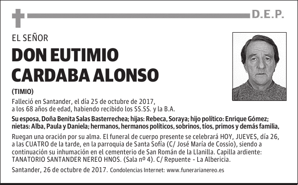DON EUTIMIO CARDABA ALONSO