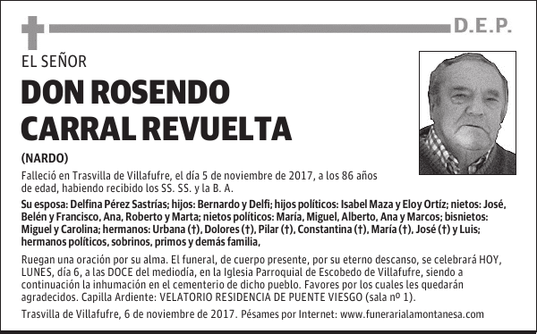 DON ROSENDO CARRAL REVUELTA