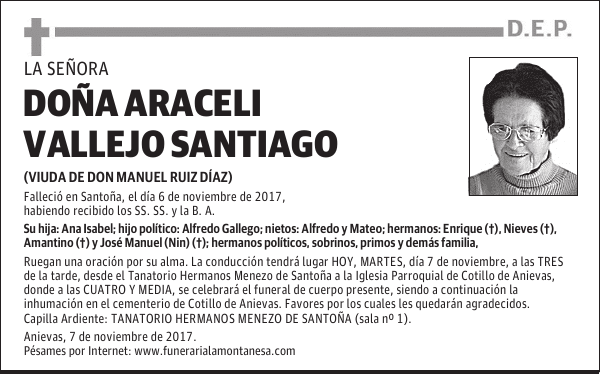 DOÑA ARACELI VALLEJO SANTIAGO