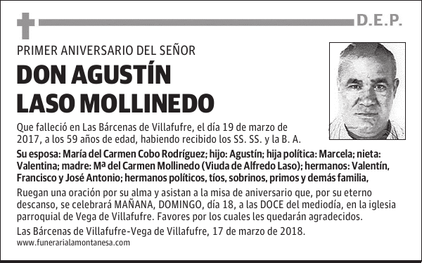 DON AGUSTÍN LASO MOLLINEDO