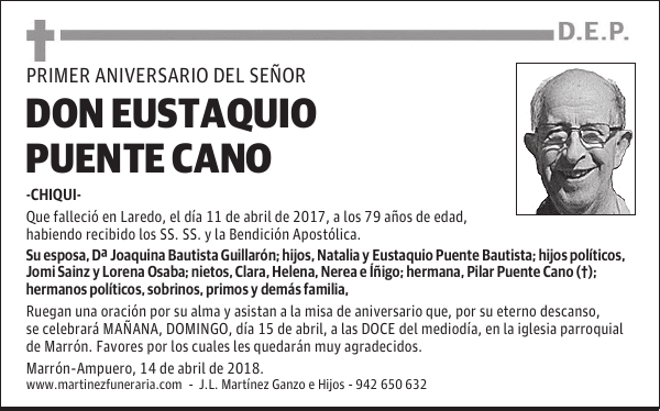 D. EUSTAQUIO PUENTE CANO