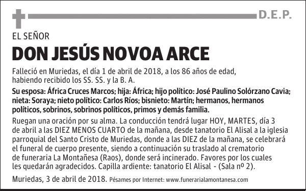 DON JESÚS NOVOA ARCE