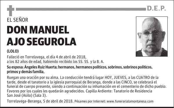 DON MANUEL AJO SEGUROLA