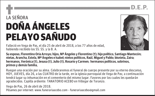 DÑA. ÁNGELES PELAYO SAÑUDO