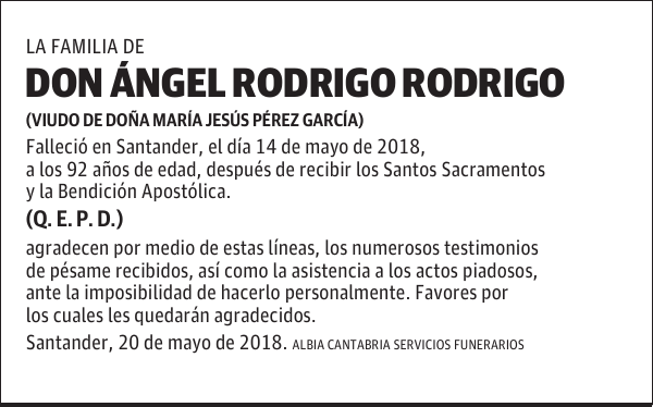 DON ÁNGEL RODRIGO RODRIGO