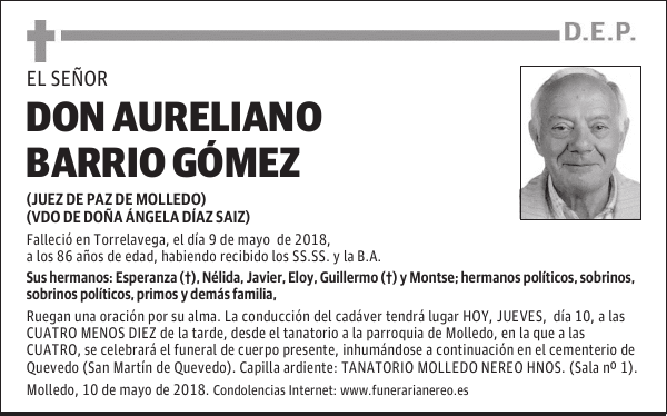 DON AURELIANO BARRIO GOMEZ