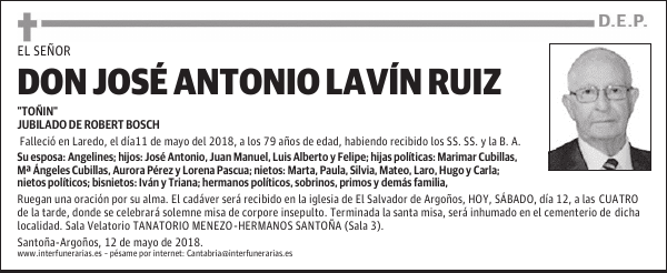 DON JOSE ANTONIO LAVIN RUIZ