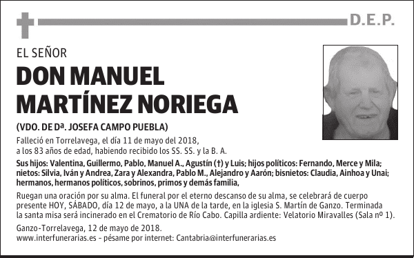 D. MANUEL MARTINEZ NORIEGA