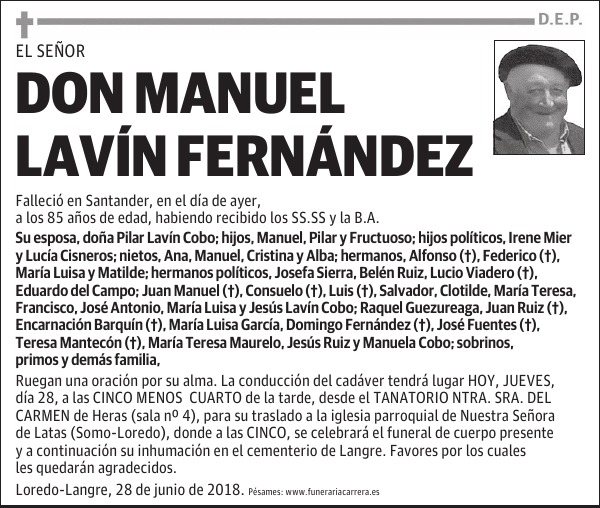 DON MANUEL LAVIN FERNANDEZ