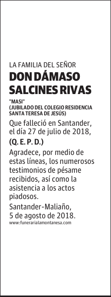 DON DÁMASO SALCINES RIVAS