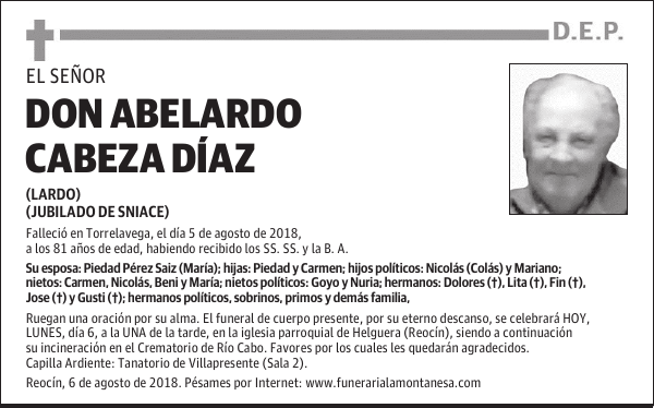 DON ABELARDO CABEZA DÍAZ
