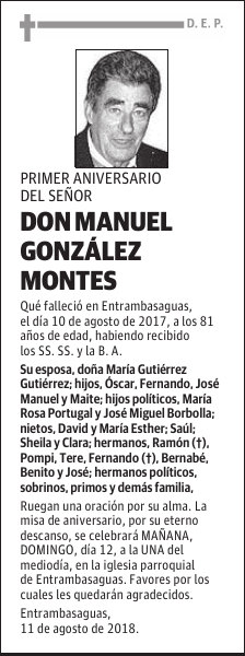 DON MANUEL GONZÁLEZ MONTES