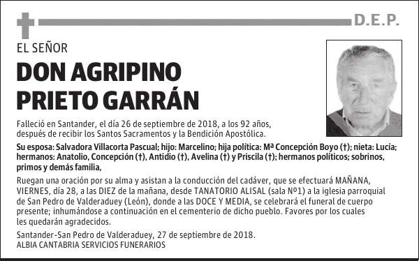 DON AGRIPINO PRIETO GARRÁN