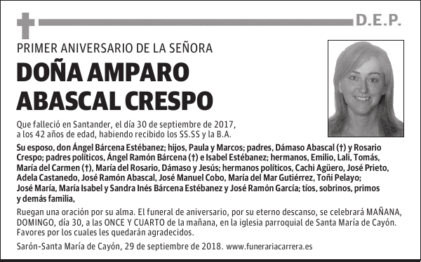 DOÑA AMPARO ABASCAL CRESPO