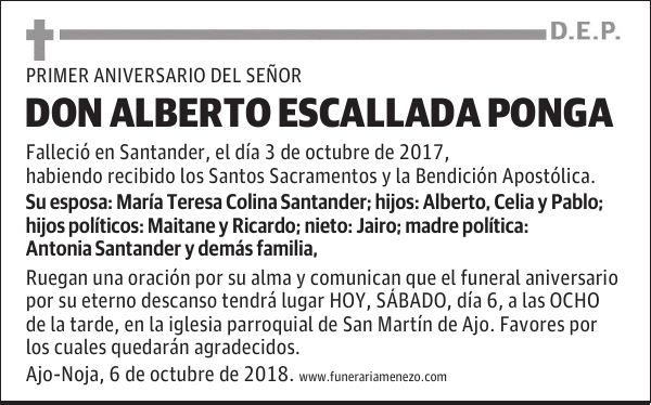 Don Alberto Escallada Ponga