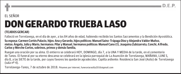 Don Gerardo Trueba Laso