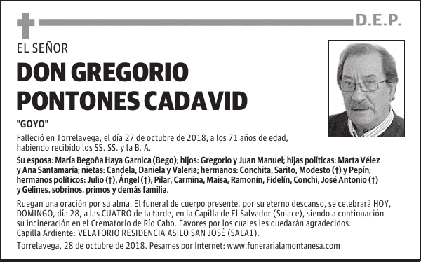 DON GREGORIO PONTONES CADAVID
