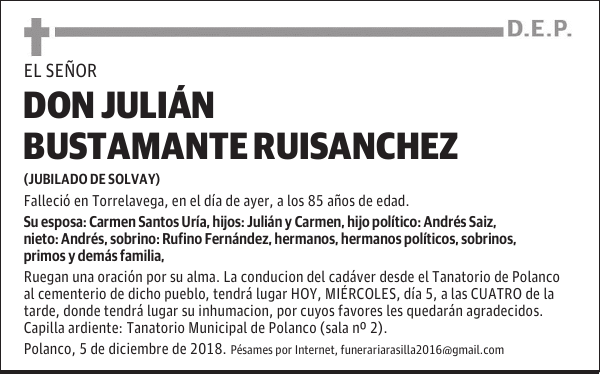 DON JULIÁN BUSTAMANTE RUISANCHEZ