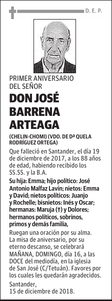 DON JOSÉ BARRENA ARTEAGA