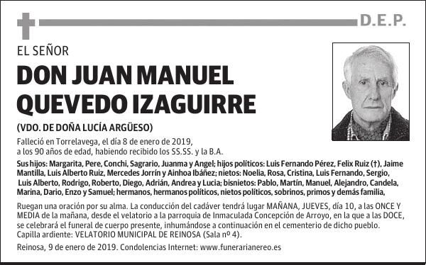 DON JUAN MANUEL QUEVEDO IZAGUIRRE