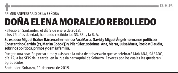 DOÑA ELENA MORALEJO REBOLLEDO