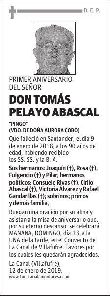 DON TOMÁS PELAYO ABASCAL