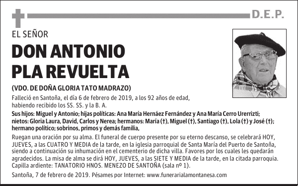 DON ANTONIO PLA REVUELTA