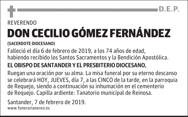 DON CECILIO GÓMEZ FERNÁNDEZ