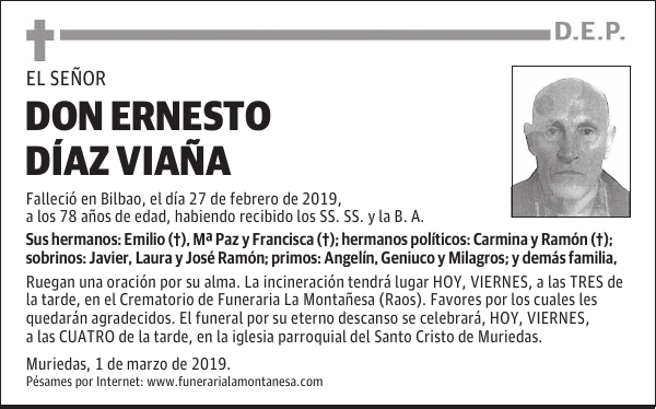 DON ERNESTO DÍAZ VIAÑA