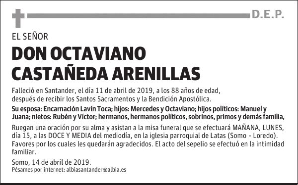 DON OCTAVIANO CASTAÑEDA ARENILLAS