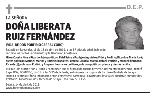 DOÑA LIBERATA RUIZ FERNÁNDEZ