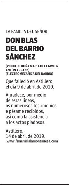 DON BLAS DEL BARRIO SÁNCHEZ