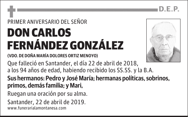 DON CARLOS FERNÁNDEZ GONZÁLEZ