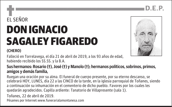 DON IGNACIO SAGALEY FIGAREDO