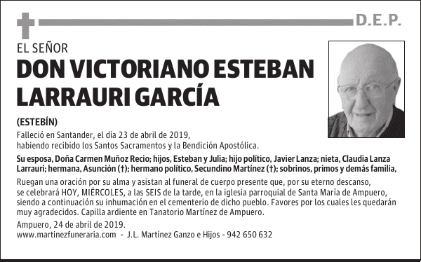 DON VICTORIANO ESTEBAN LARRAURI GARCÍA