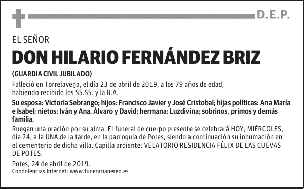 DON HILARIO FERNÁNDEZ BRIZ