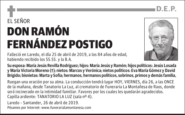 DON RAMÓN FERNÁNDEZ POSTIGO