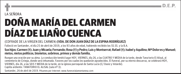 DOÑA MARÍA DEL CARMEN